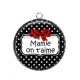 Pendentif Cabochon Argent - mamie on t'aime