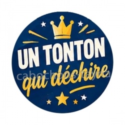 tonton qui déchire- cabochon verre ou résine, décapsuleur