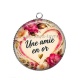 Pendentif Cabochon Argent - Une amie en or- cabochon verre ou résine, miroirs, magnet
