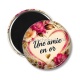 Magnet's - Une amie en or- cabochon verre ou résine, miroirs, magnet