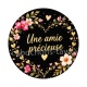 Une amie précieuse- cabochon verre ou résine, miroirs, porte clé