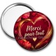 Miroir de poche - Merci pour tout- cabochon verre ou résine, miroirs, porte clé