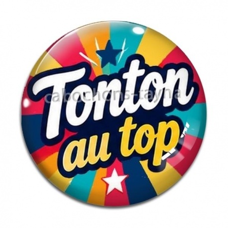 Cabochon Verre - tonton au top- cabochon verre ou résine, décapsuleur