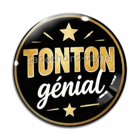 Cabochon Verre - tonton génial- cabochon verre ou résine,