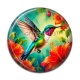 Cabochon Résine - oiseau colibri