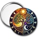 Miroir de poche - arbre de vie- cabochon verre ou résine, porte clé