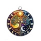 Pendentif Cabochon Argent - arbre de vie- cabochon verre ou résine, porte clé