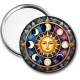 Miroir de poche - soleil- arbre de vie- cabochon verre ou résine, magnet