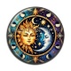 Cabochon Résine - soleil lune- cabochon verre ou résine, pendentif