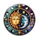 Cabochon Verre - soleil lune- cabochon verre ou résine, pendentif