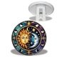 Trépied - soleil lune- cabochon verre ou résine, pendentif