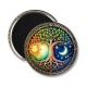 Magnet's - arbre de vie- cabochon verre ou résine, porte clé, magnet, miroir