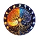 arbre de vie- cabochon verre ou résine, porte clé