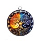 Pendentif Cabochon Argent - arbre de vie- cabochon verre ou résine, porte clé