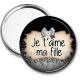 Miroir de poche - je t'aime ma fille