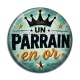 Cabochon Résine - un parrain en or- cabochon verre ou résine