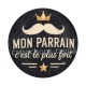 mon parrain c'est le plus fort- cabochon verre ou résine- décapsuleur