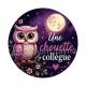 une chouette collègue- cabochon verre ou résine