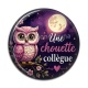Cabochon Résine - une chouette collègue- cabochon verre ou résine