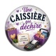 Cabochon Résine - une caissière qui déchire-- cabochon verre ou résine, porte clé