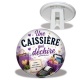 Trépied - une caissière qui déchire-- cabochon verre ou résine, porte clé
