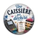 Cabochon Résine - une caissière qui déchire-- cabochon verre ou résine, miroir