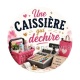 une caissière qui déchire-- cabochon verre ou résine, magnet
