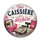 Cabochon Résine - une caissière qui déchire-- cabochon verre ou résine, magnet