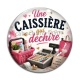 Cabochon Verre - une caissière qui déchire-- cabochon verre ou résine, magnet