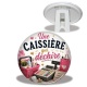 Trépied - une caissière qui déchire-- cabochon verre ou résine, magnet