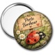 Miroir de poche - une caissière qui déchire- cabochon verre ou résine, miroir