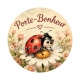 porte bonheur coccinelle- cabochon verre ou résine, magnet