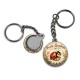 Porte clés - porte bonheur coccinelle- cabochon verre ou résine, magnet