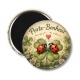 Magnet's - porte bonheur coccinelle- cabochon verre ou résine- pendentif