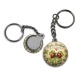 Porte clés - porte bonheur coccinelle- cabochon verre ou résine- pendentif