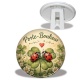 Trépied - porte bonheur coccinelle- cabochon verre ou résine- pendentif