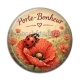 Cabochon Résine - porte bonheur coquelicot- cabochon verre ou résine, porte clé