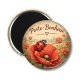 Magnet's - porte bonheur coquelicot- cabochon verre ou résine, porte clé