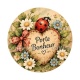 porte bonheur- cabochon verre ou résine, miroir