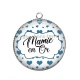 Pendentif Cabochon Argent - mamie en or