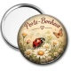 Miroir de poche - porte bonheur- cabochon verre ou résine, pendentif