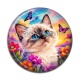 Cabochon Résine - Chaton siamois- cabochon verre ou résine, pendentif