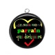 Pendentif Cabochon Argent - je suis un parrain qui déchire