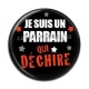 Cabochon Résine - je suis un parrain qui déchire- cabochon verre ou résine, pendentif