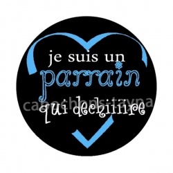 je suis un parrain qui déchire- cabochon verre ou résine, pendentif