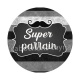 super parrain- Cabochon verre ou résine, décapsuleur, porte clés