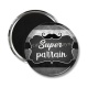 Magnet's - super parrain- Cabochon verre ou résine, décapsuleur, porte clés