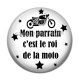 Cabochon Résine - mon parrain c'est le roi de la moto