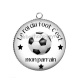 Pendentif Cabochon Argent - le roi du foot c'est mon parrain- Cabochon verre ou résine, décapsuleur