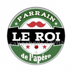 Parrain le roi de l'apéro- Cabochon verre ou résine, porte clés